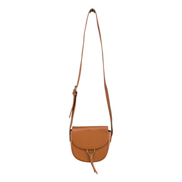 JJ Winters Ivy Crossbody Leather Bag Caramel Brown Purse Adjustable Strap - Picture 2 of 16